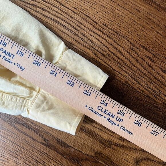 Gitman Bros. Shirt Mens 16.5-34 TTX Cambridge 2x1 Pinpoint Oxford Yellow USA - Picture 5 of 7